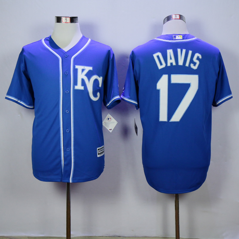 Men Kansas City Royals #17 Davis Blue MLB Jerseys->kansas city royals->MLB Jersey